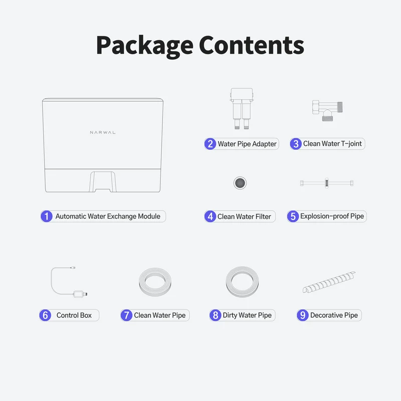 Système d'échange d'eau automatique pour Freo Z Ultra/Freo Z10 Ultra/Freo Z10 Turbo/Freo Z 10/Freo Pro/Freo X10 Pro