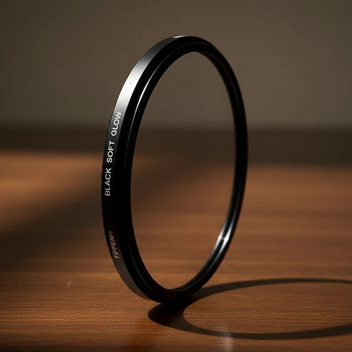 Filtre à visser pour appareil photo à lueur douce noire