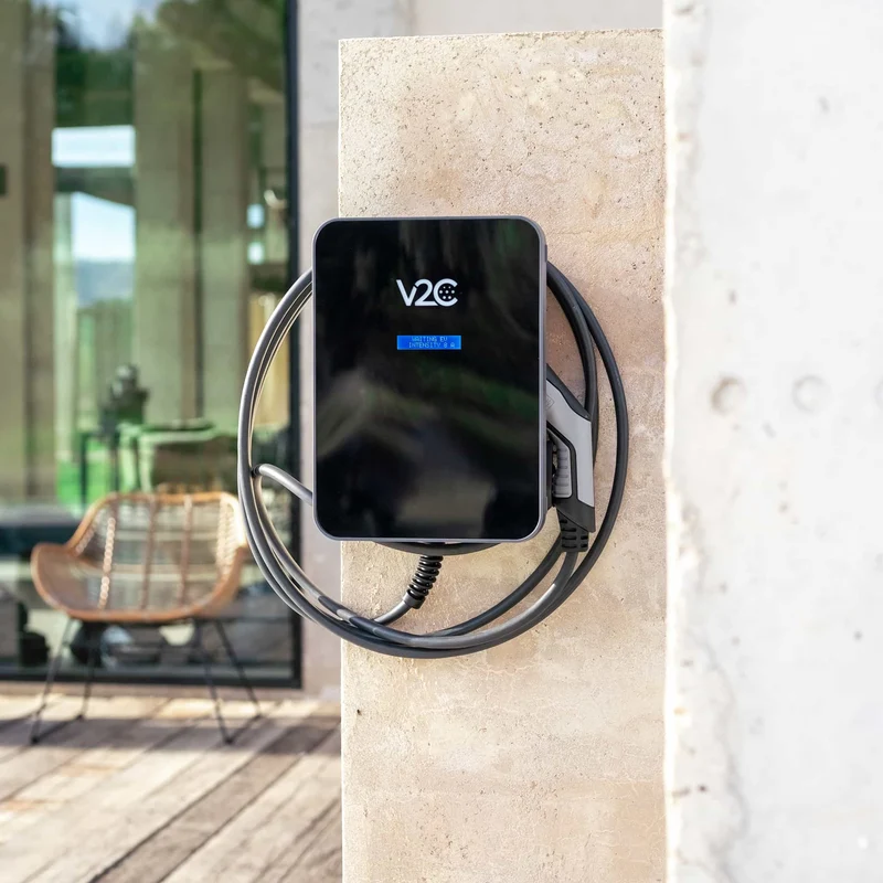 Borne de recharge Trydan V2C Type 2S - 1,5kW à 22kW - câble 5m