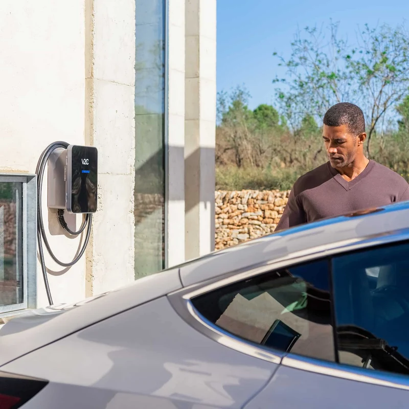 Borne de recharge Trydan V2C Type 2S - 1,5kW à 22kW - câble 5m