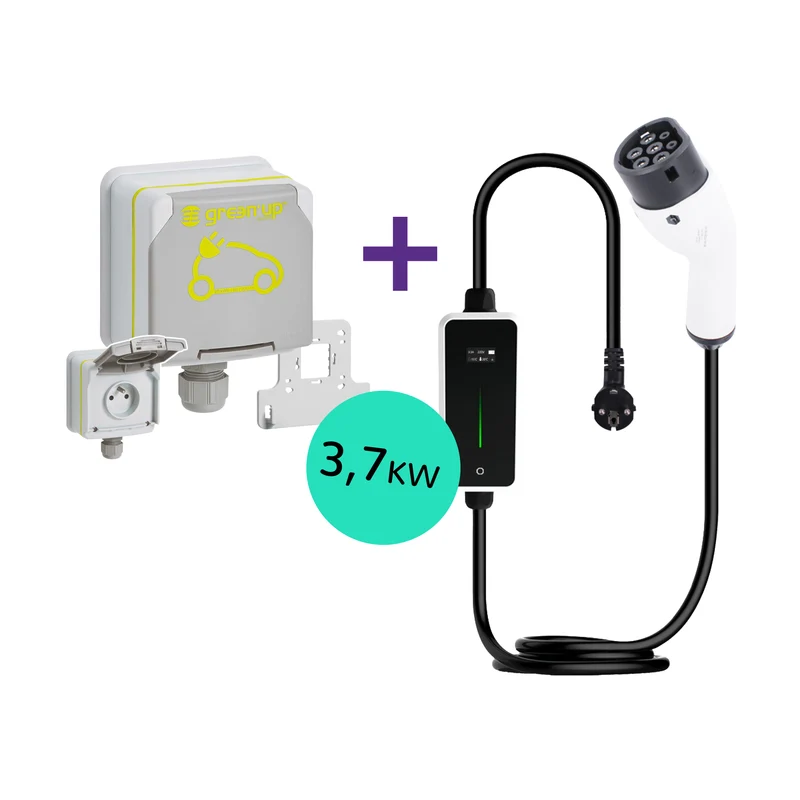 Pack recharge 3,7kW Green'up + câble de recharge 16A