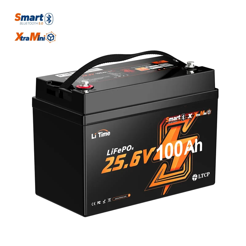 【Nouveauté】LiTime Batterie Lithium LiFePO4 24V 100Ah Xtra-Mini Bluetooth pour Moteur de Traîne