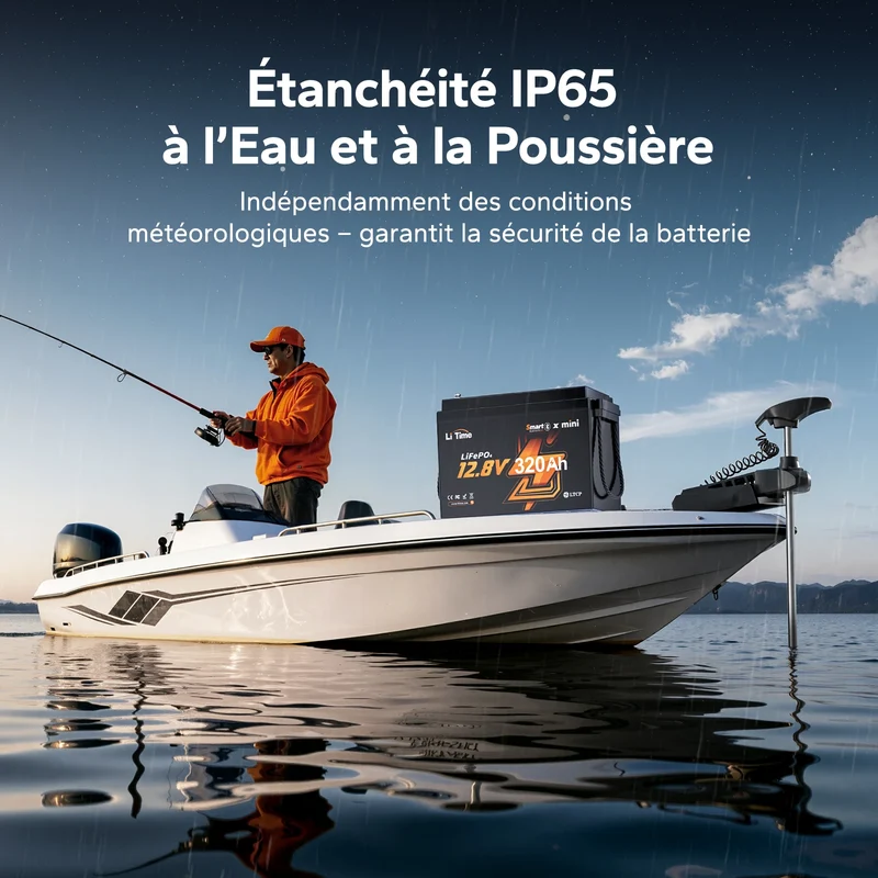 【Nouveauté】Batterie LiFePO4 12V 320Ah W190 avec Bluetooth pour camping-car, installation sous siège
