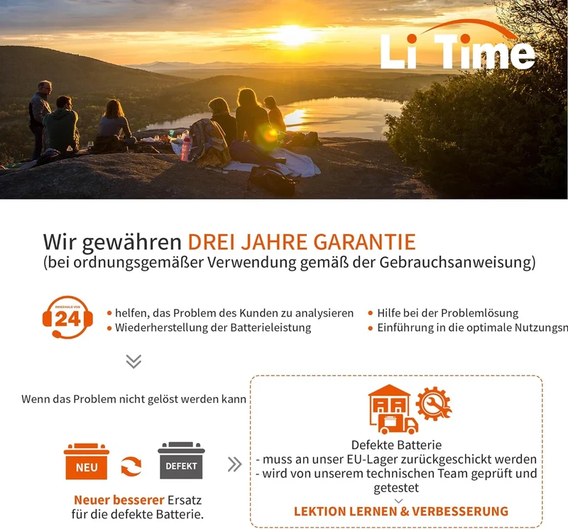 LiTime 12V 6Ah Batterie LiFePO4 avec BMS 6 A, 76,8 W, plus de 4 000 cycles profonds