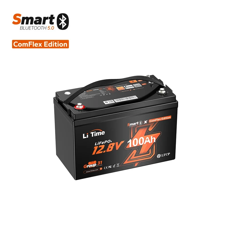 【Nouveauté】LiTime Batterie LiFePO4 12V 100Ah Smart ComFlex avec Bluetooth & Victron Communication