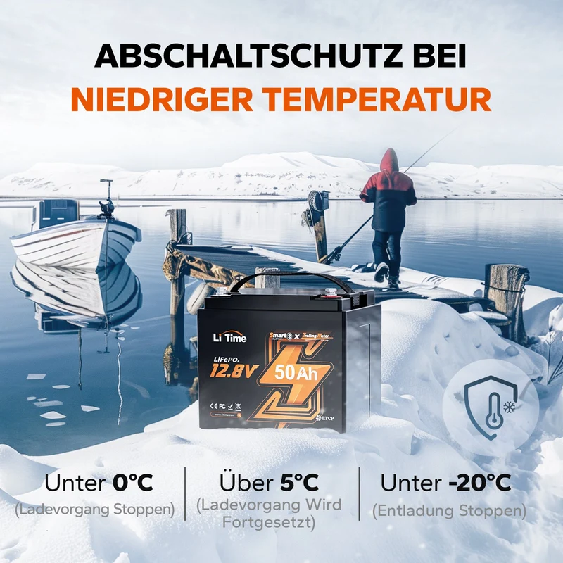 12V 50Ah Batterie au lithium Bluetooth pour bateaux à moteur électrique