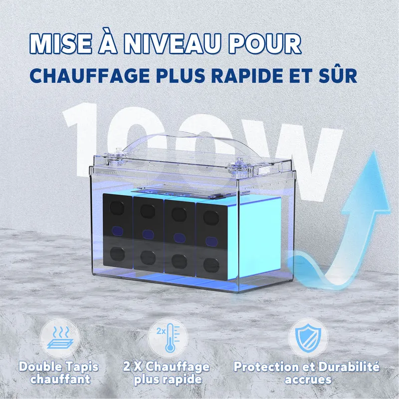 LiTime 12V 100Ah Batterie LiFePO4 Auto-Chauffante À Basse Température