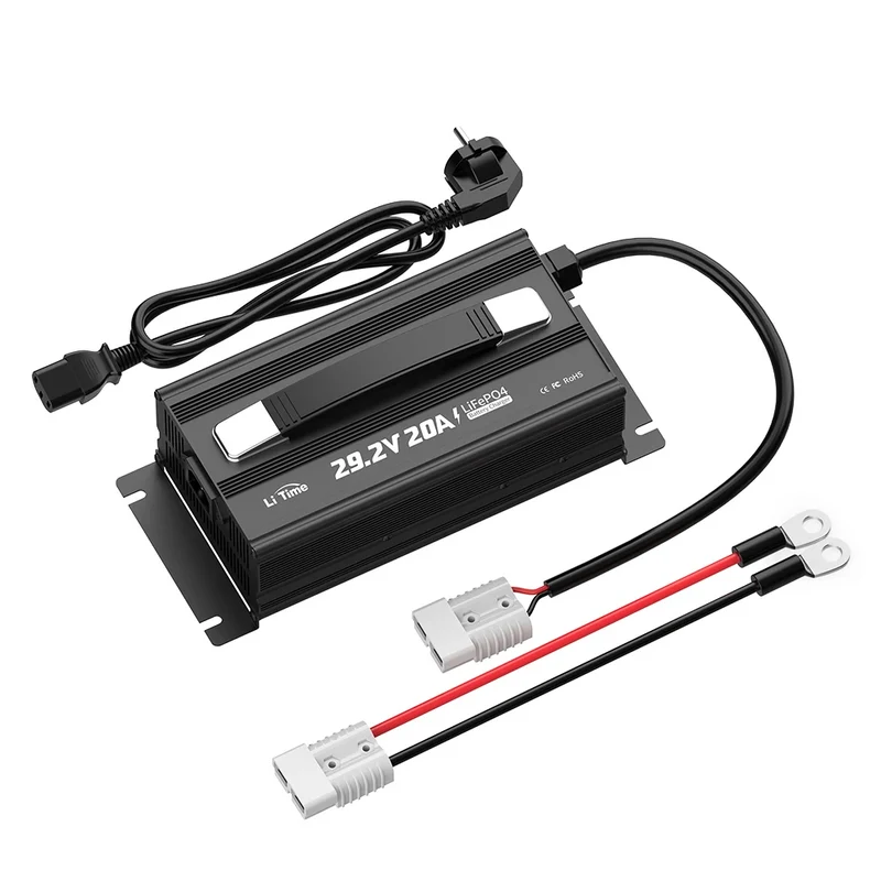 LiTime 24V 20A Chargeur de batteries au lithium pour batteries au lithium LiFePO4