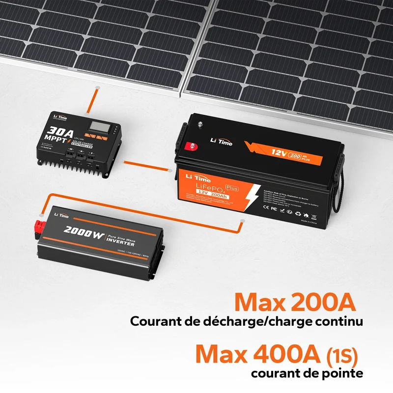 LiTime Batterie 12V 200Ah Plus LiFePO4 - BMS 200A