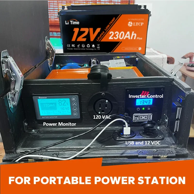 LiTime Batterie 12V 230Ah Plus LiFePO4 - BMS 200A Protection Temp. Basse