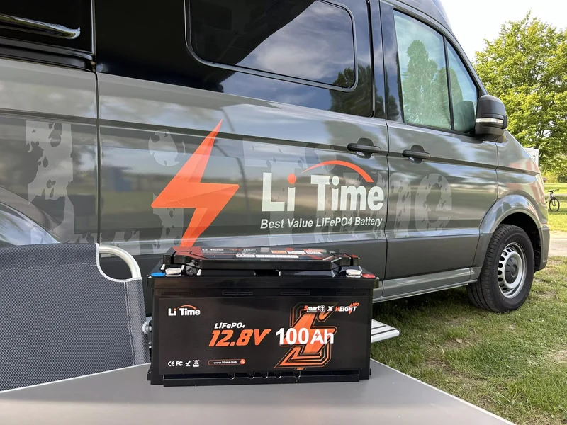 LiTime Batterie Lithium 12V 100Ah H190 pour Camping-Car – Bluetooth & Installation Sous Siège