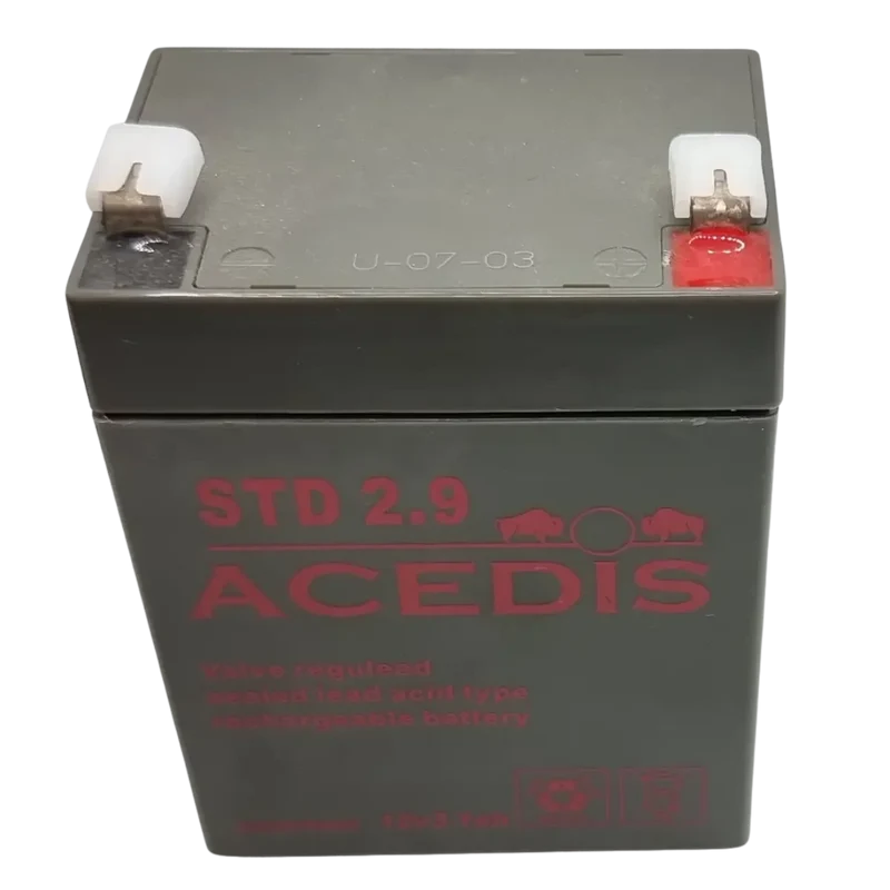 Batterie Plomb AGM ACEDIS STD2.9 12V 3.1Ah – VRLA Étanche Faston 4.75mm