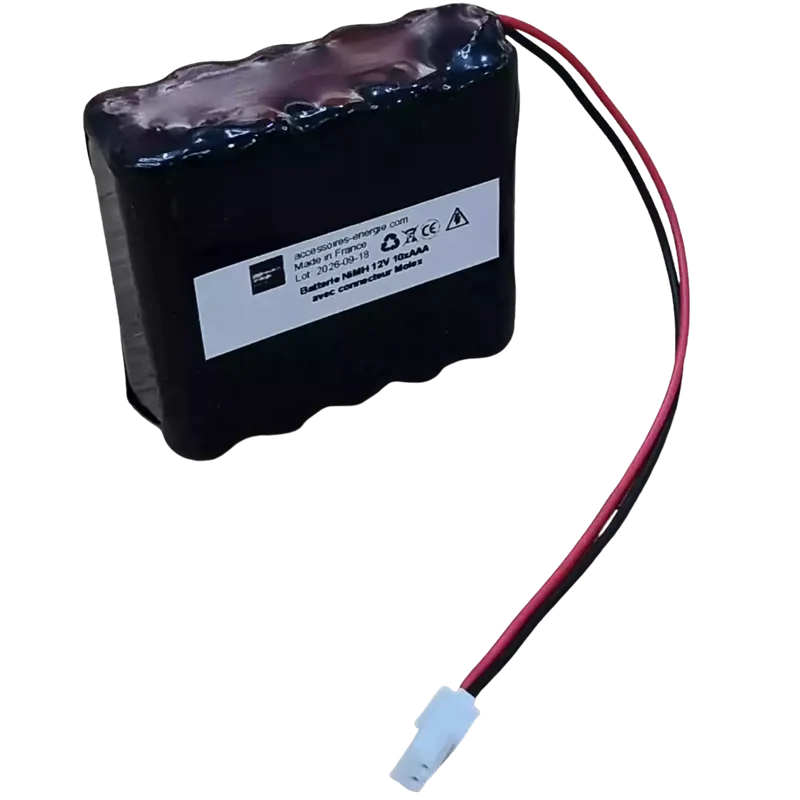Batterie NiMH 12V 800mAh 10xAAA avec connecteur Molex