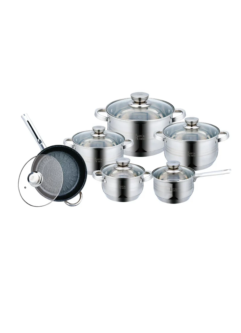 Batterie de cuisine inox 12 pièces