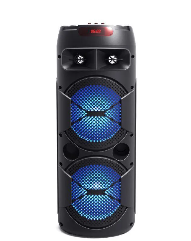 Enceinte Bluetooth - Port USB/SD et entrée pour micro et jeux de lumière