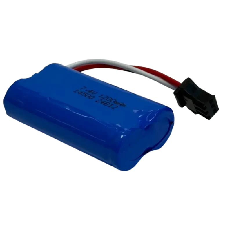 Accumulateur rechargeable 7,4V 1200mAh 2x14500 AA avec connecteur SM-3P