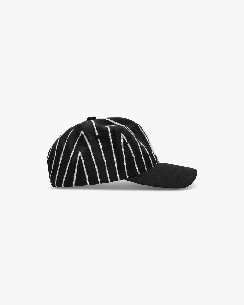 Initial Stripe Cap - Jet Black