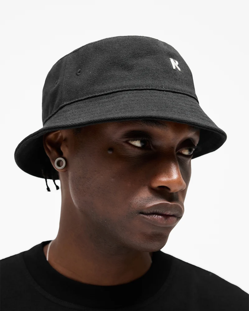 Initial Bucket Hat - Jet Black