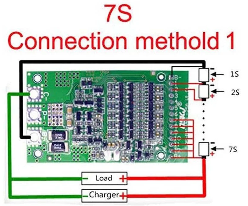 Carte de protection BMS Li-ion 6S à 13S - 25A