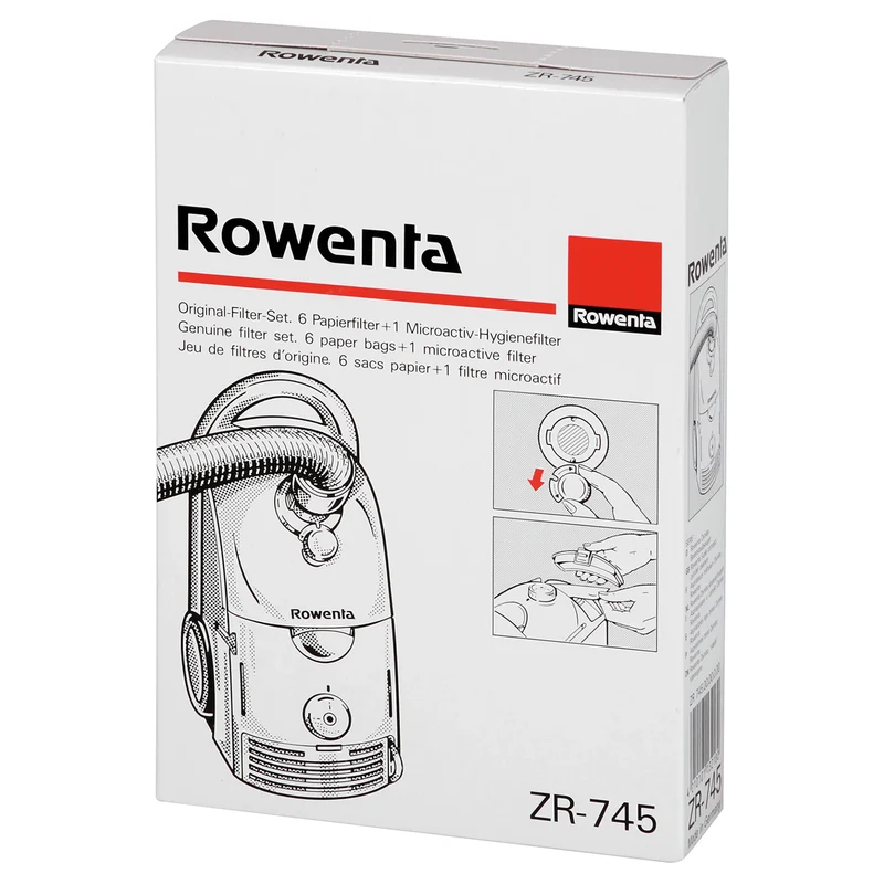 ROWENTA ZR-745 - 6 Sacs d´aspirateur - 1 Microfiltre