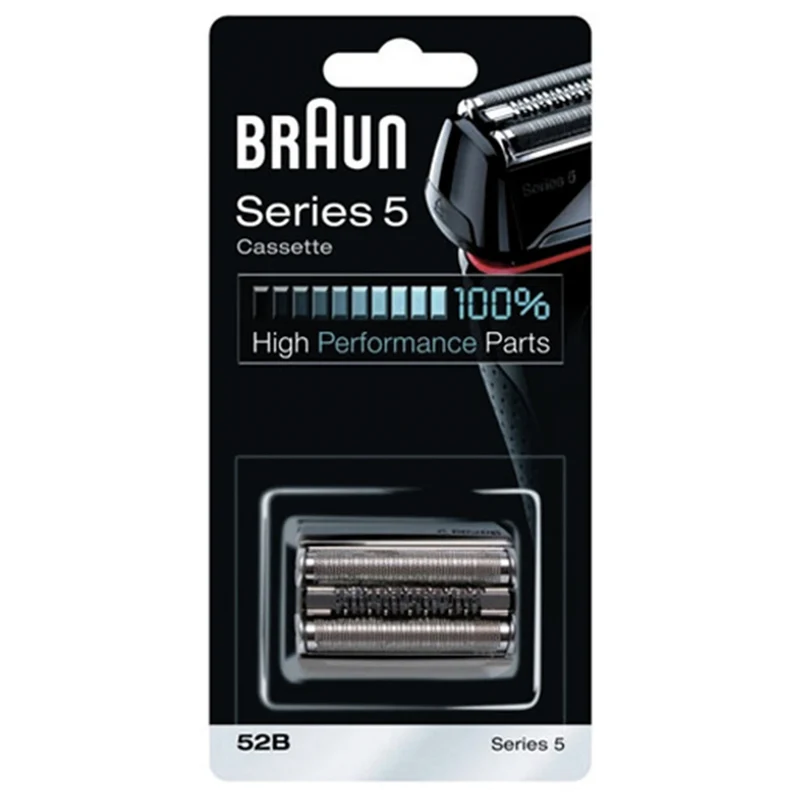 BRAUN - 52B - Lame de rasoir - Series 5 - Cassette - Noir - 1 Pièce