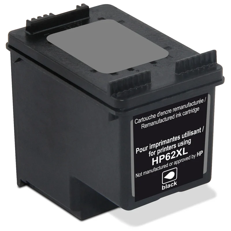 RECYCLECLUB XL Cartouche d'encre 62XL - Noir - Remplace HP