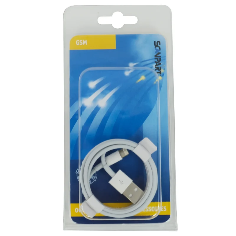 SCANPART - Câble de chargement et de données - USB-A (Mâle) - Lightning (Mâle) - 1,0 m