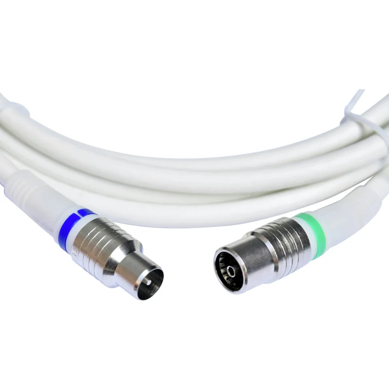 TECHNETIX - Câble de connexion COAXIAL - Connexion Bleue|Connexion Verte COAXIAL (Mâle) - COAXIAL (Femelle) - 1,5 m