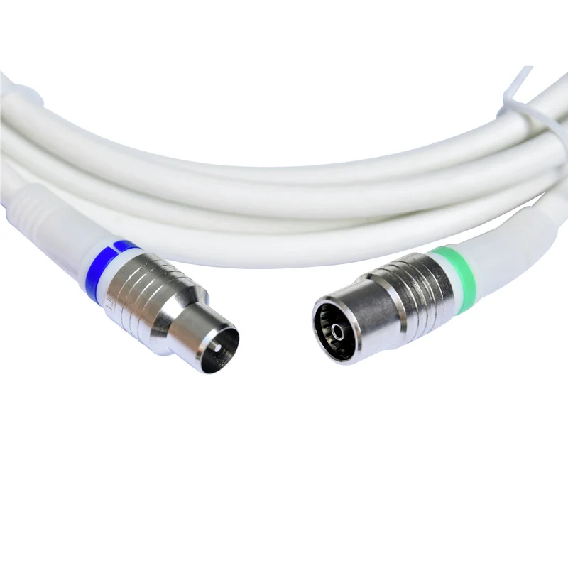 TECHNETIX - Câble de connexion COAXIAL - Connexion Bleue|Connexion Verte COAXIAL (Mâle) - COAXIAL (Femelle) - 1,5 m