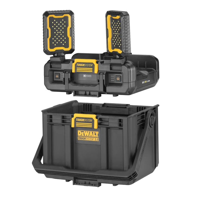 DeWalt DWST08061-1 Boîte à outils avec lampes intégrées 395 x 352 x 255 mm ToughSystem 2.0 - sans batterie, sans chargeur
