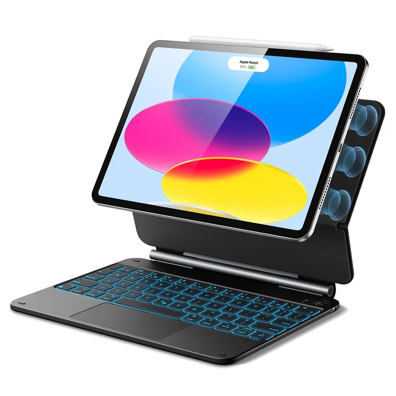 iPad 10th Generation Rebound Magnetic Keyboard Case - US Layout-Black