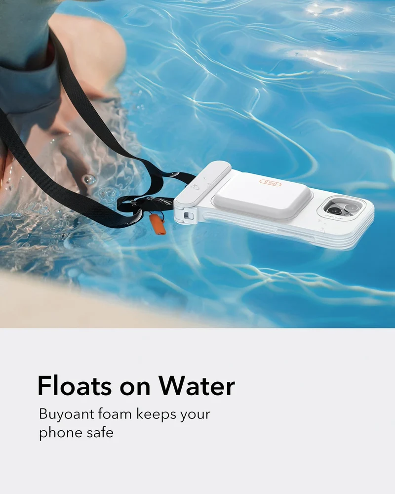 iPhone 15/14/13 Waterproof Phone Pouch Pro - White - 1 Pack