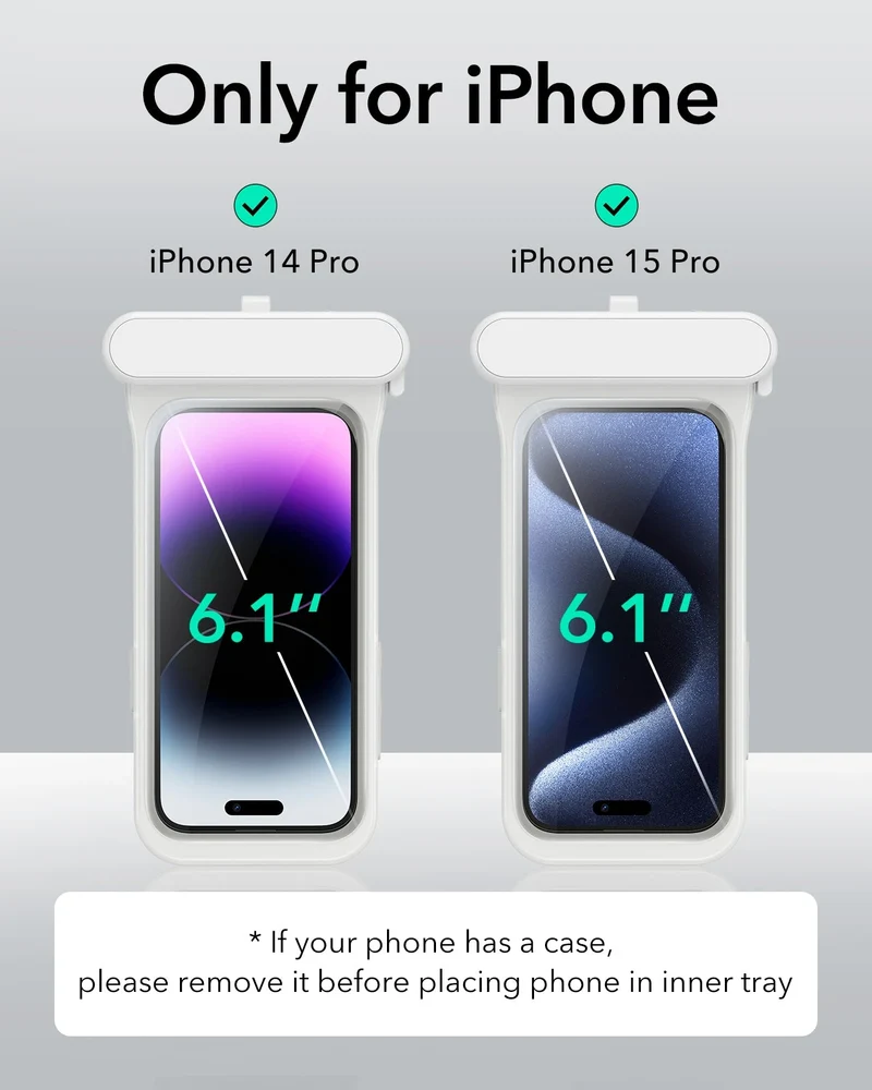iPhone 15 Pro/14 Pro/13 Pro Waterproof Phone Pouch Pro - Purple - 1 Pack