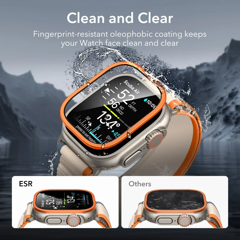 Apple Watch Ultra Armorite Screen Protector - Titanium / Black