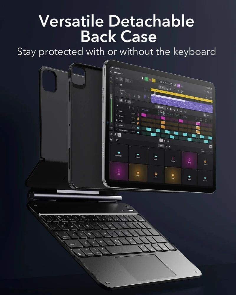 iPad Pro 11” (2024) Rebound Magnetic Keyboard Case 360 - US Layout-Black