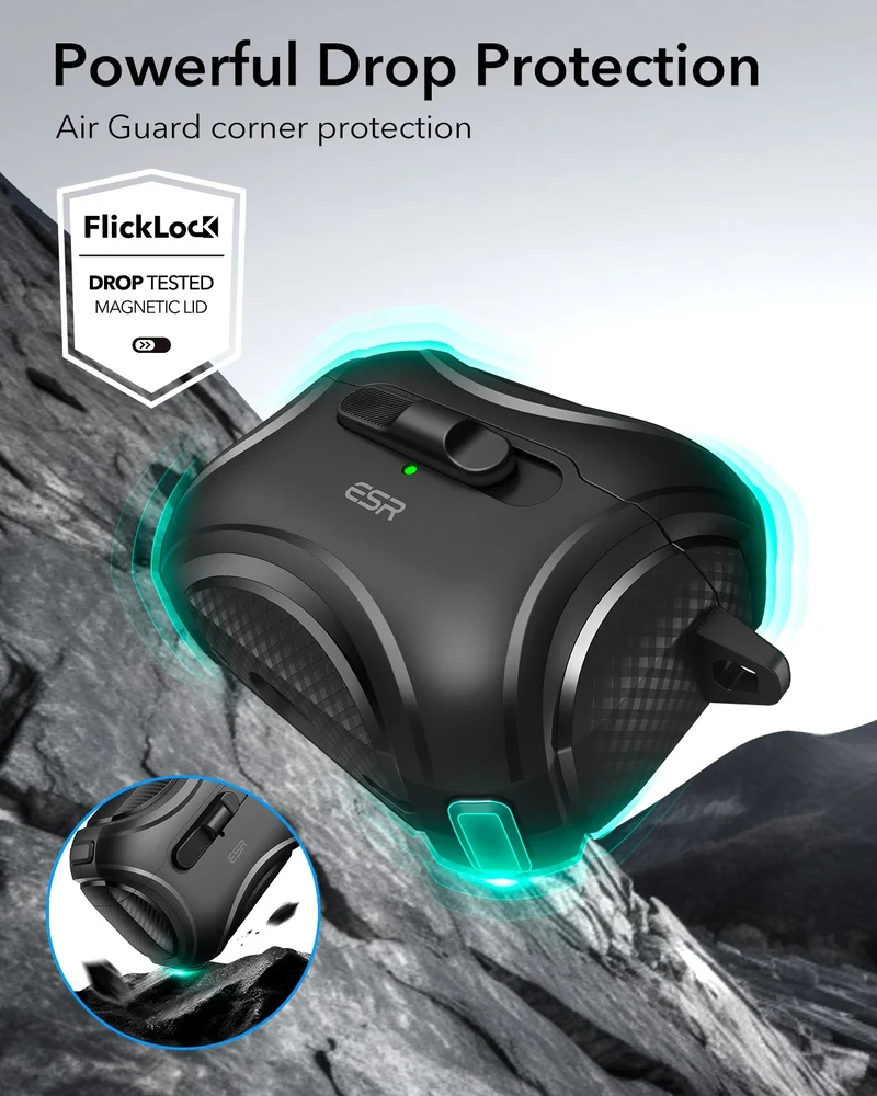 AirPods Pro (2023/2022/2019) Cyber FlickLock Case (HaloLock) - Red