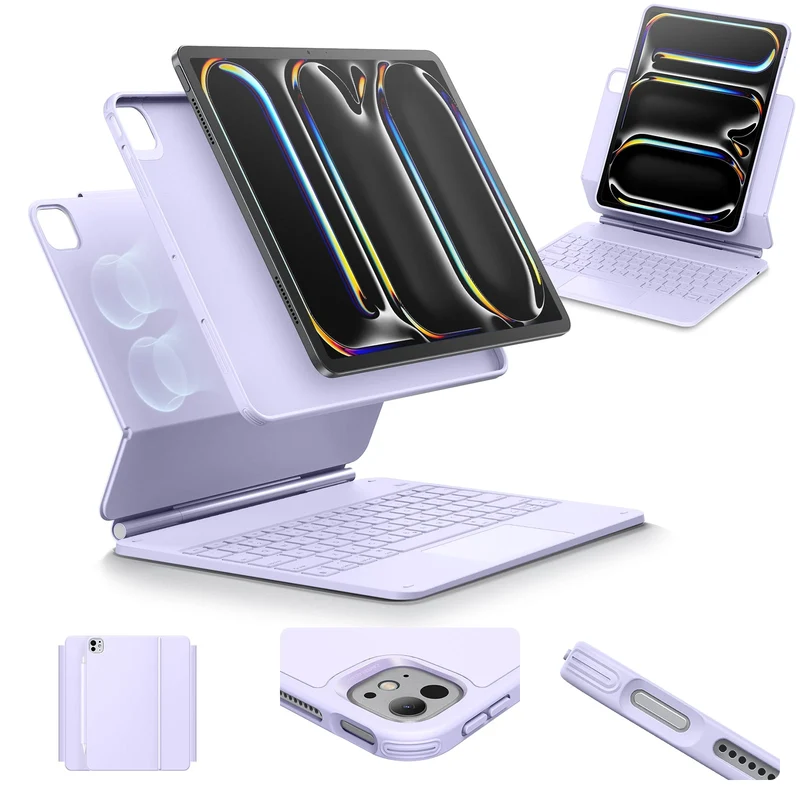 iPad Pro 13” (2024) Rebound Magnetic Keyboard Case 360 - US Layout-Purple