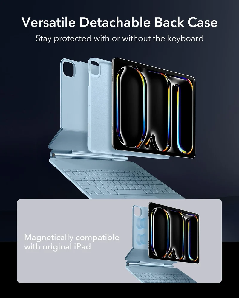 iPad Pro 13” (2024) Rebound Magnetic Keyboard Case 360 - US Layout-Blue