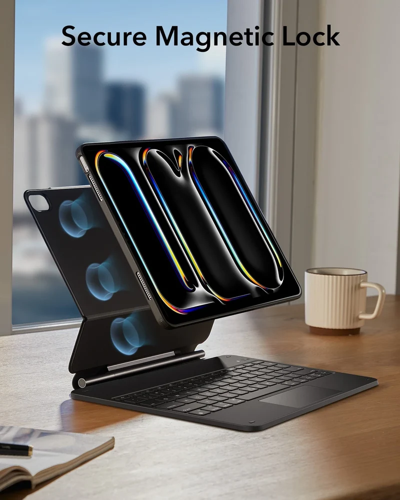 iPad Pro 13ʺ (2025) Rebound Magnetic Keyboard Case 360 Pencil Bundle - US Layout-Black