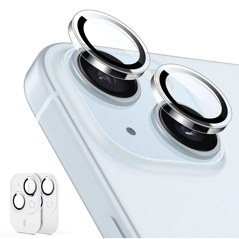 iPhone 15/15 Plus Tempered-Glass Lens Protectors - Clear