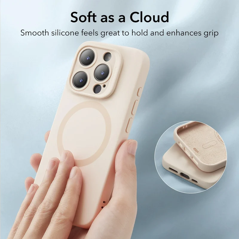 iPhone 15 Pro Max Cloud Soft Case (HaloLock) - Light Tan