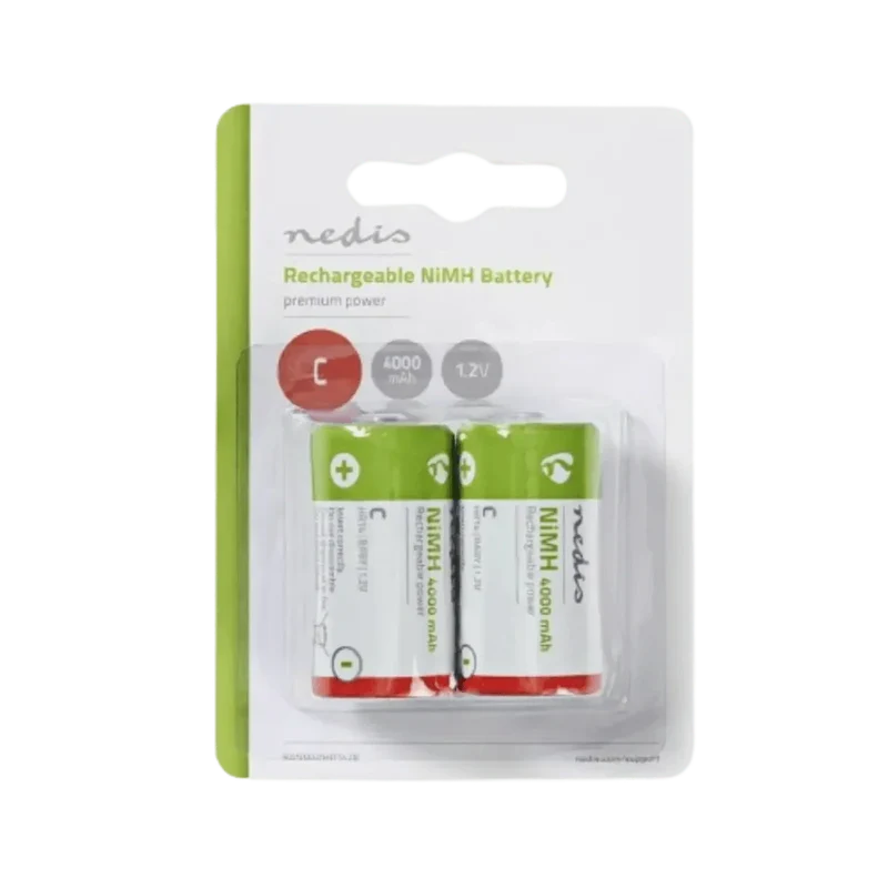 2x Piles Rechargeables Ni-Mh C 4000mah 1.2v