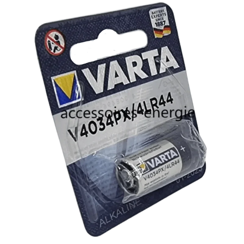 Pile 4LR44 6V alcaline Varta PX28A A544 476A L1325