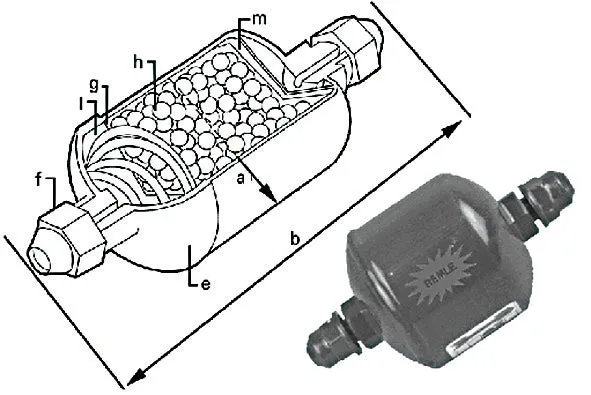 Filtre déshydrateur 1/2'' à visser 1780 g | NORME : 03VF610