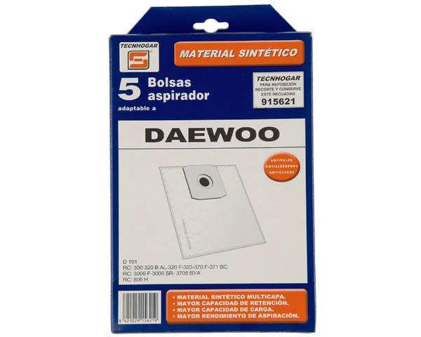 SACO D'ASPIRATEUR SYNTHÉTIQUE DAEWOO 5 U.