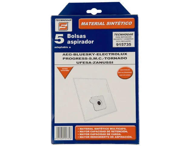 SACO D'ASPIRATEUR SYNTHÉTIQUE UFESA 5 UNITÉS