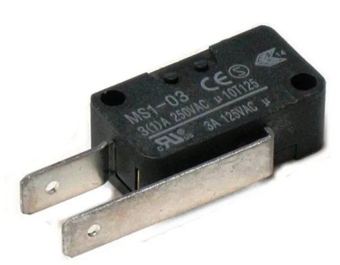 Microinterrupteur MS1-03 Aeg, Amica, Arcelik, Beko, Brandt, Electrolux, Gorenje, Grundig, Hisense, Indesit, Midea, Samsung, Whirlpool