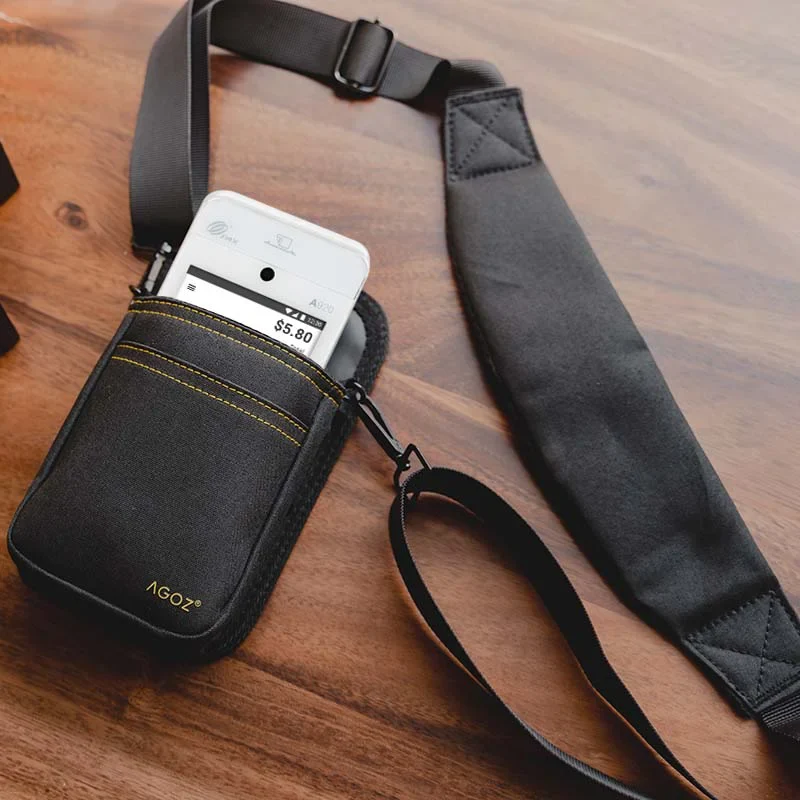 Étui pour terminal de point de vente mobile PAX avec sangle d'épaule | Agoz