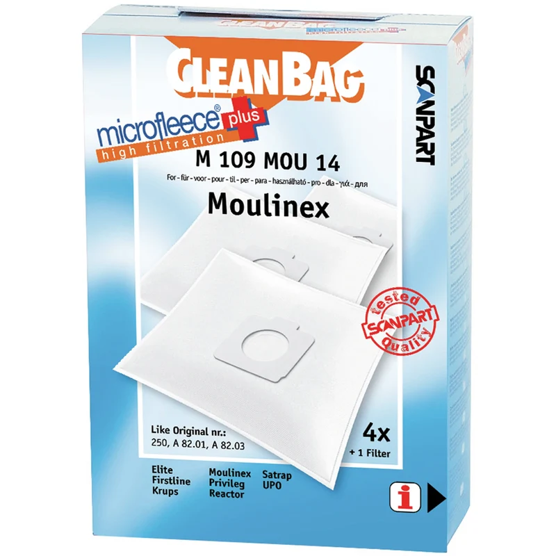 CLEANBAG - sac aspirateur comme un Compact A26B01 4 pièces. - M109MOU14