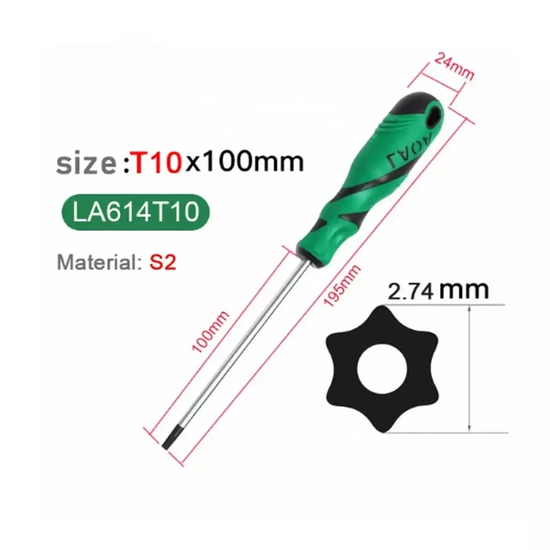 Tournevis inviolable Torx T10